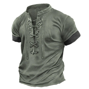 Chemise à col en V croisé
