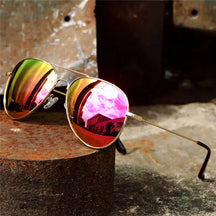 Lunettes aviateur dorées