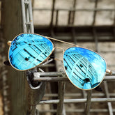 Lunettes aviateur dorées