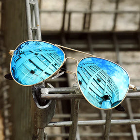 Lunettes aviateur dorées