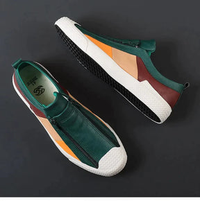 Baskets en cuir véritable