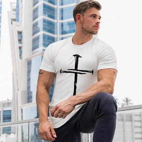 T-shirt avec crucifix