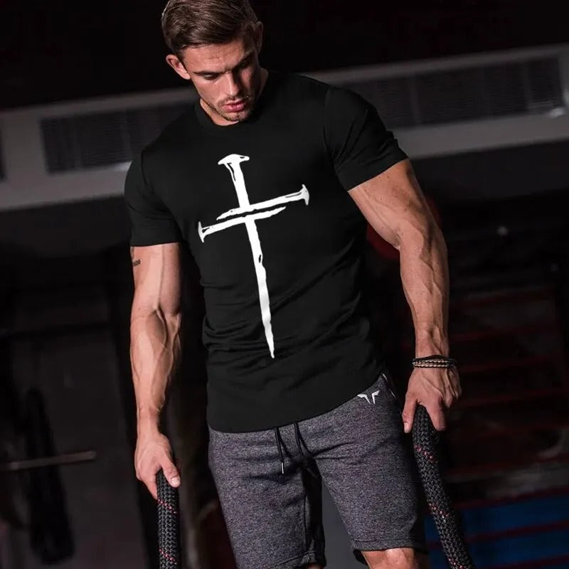 T-shirt avec crucifix