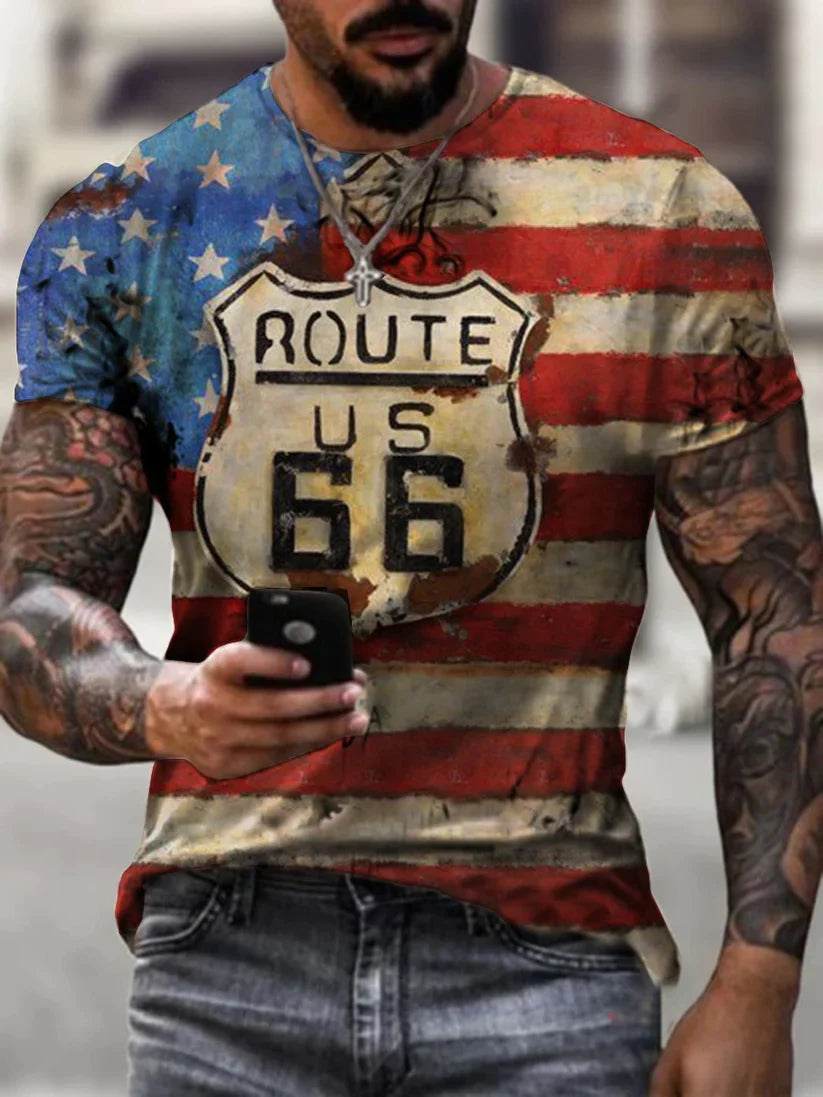 T-shirt à moteur Route 66